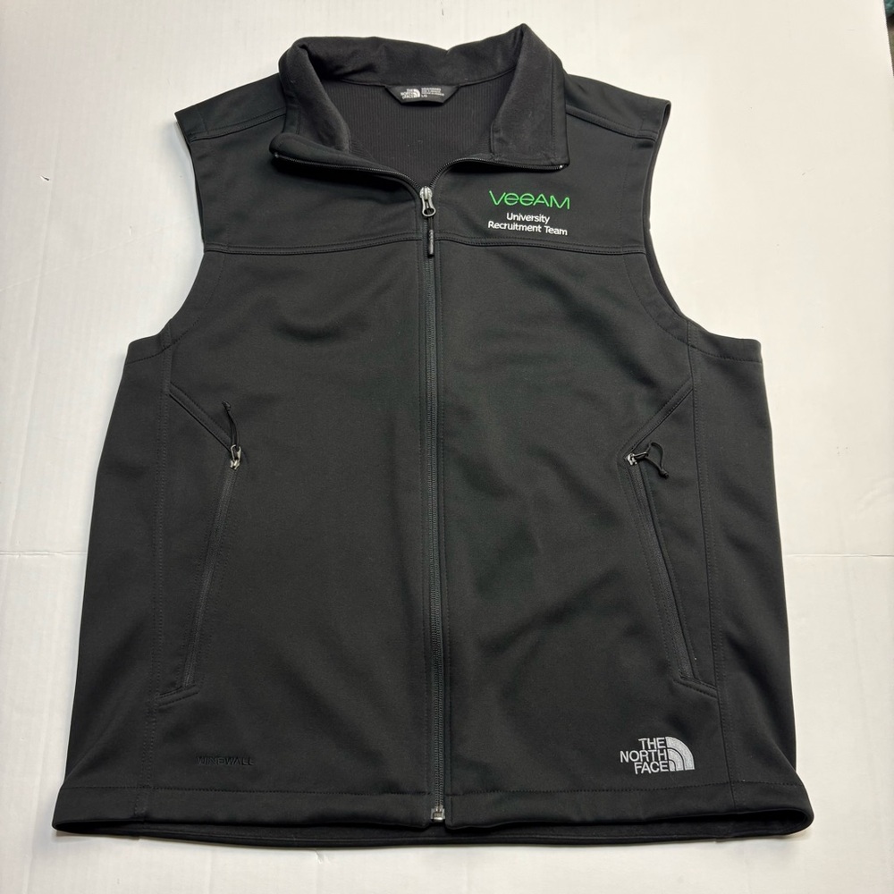 The North Face Veeam Men Large Vest Black Windwall Sleeveless Outdoor Golf Poly
